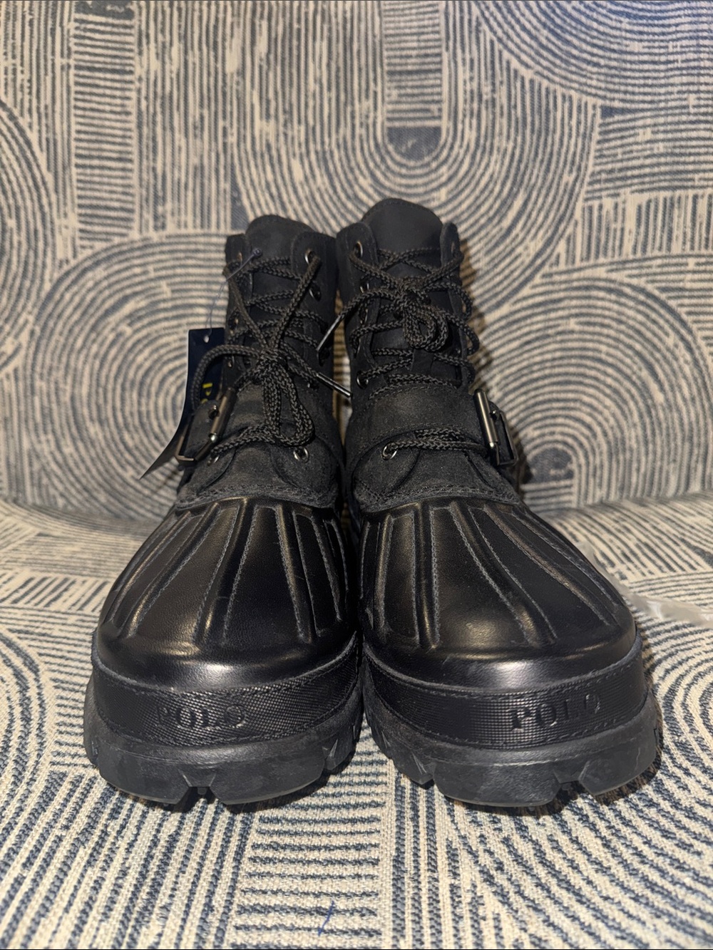 Polo Ralph Lauren Oslo High Men's Black Waterproof Duck Boots Sz 10.5